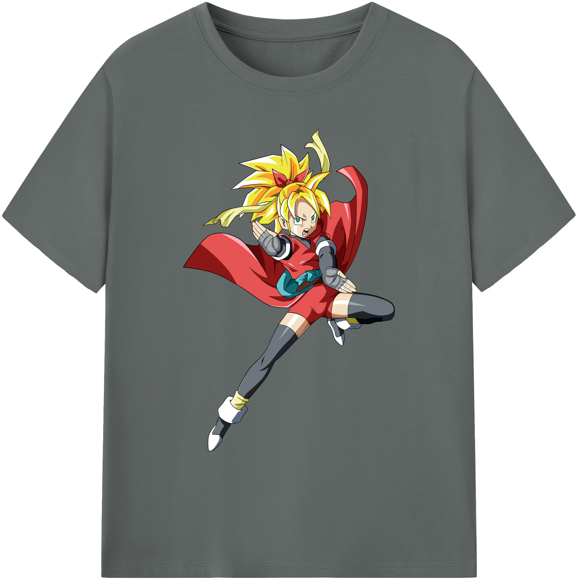 （画像用） ドラゴンボール カリフラ DRAGON BALL Caulifla 綿100％ メンズ半袖Tシャツ｜肌触りやわらか＆通気性